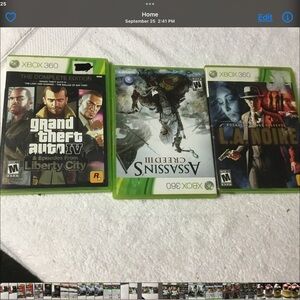 (195) 3 XBOX Video Games.